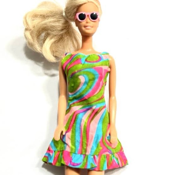 Barbie Swirly Cue Dress by Unique Vintage - Picture 4 of 6